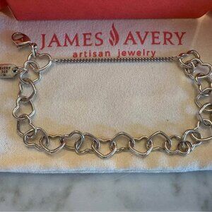 James Avery Jewelers, .925 Interlocking Hearts Bracelet (No Charms)